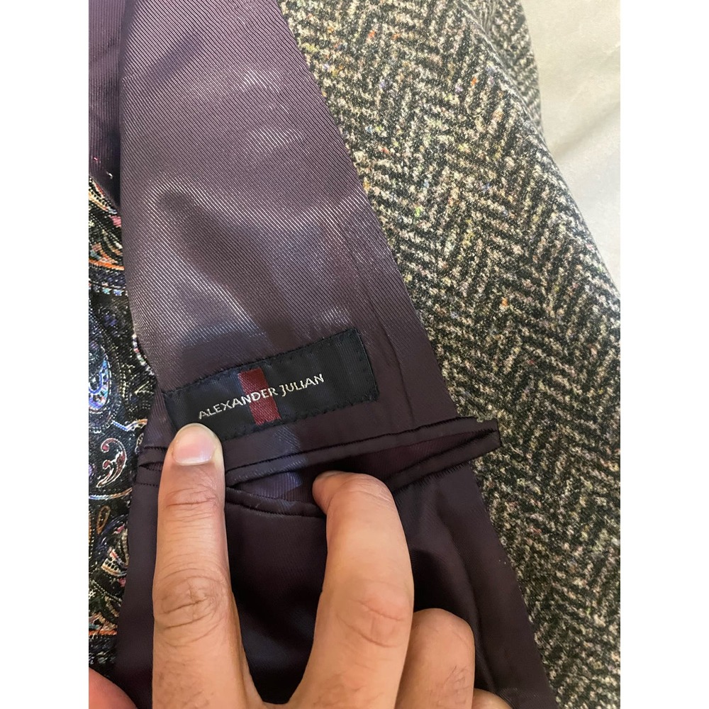 Alexander Julian - The “Tweed” herring bone sport coat / 46R - Picture 10 of 13